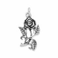 thumbnail image 1 of .925 Sterling Silver Oxidized Rose Charm, 1 of 1