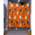 thumbnail image 3 of Halloween Black Cat Ghost Bat Orange Shower Curtain Set ，Waterproof Fabric Shower Curtains Shower Curtains for Bathroom,Bathroom Decor 36"x72", 3 of 6