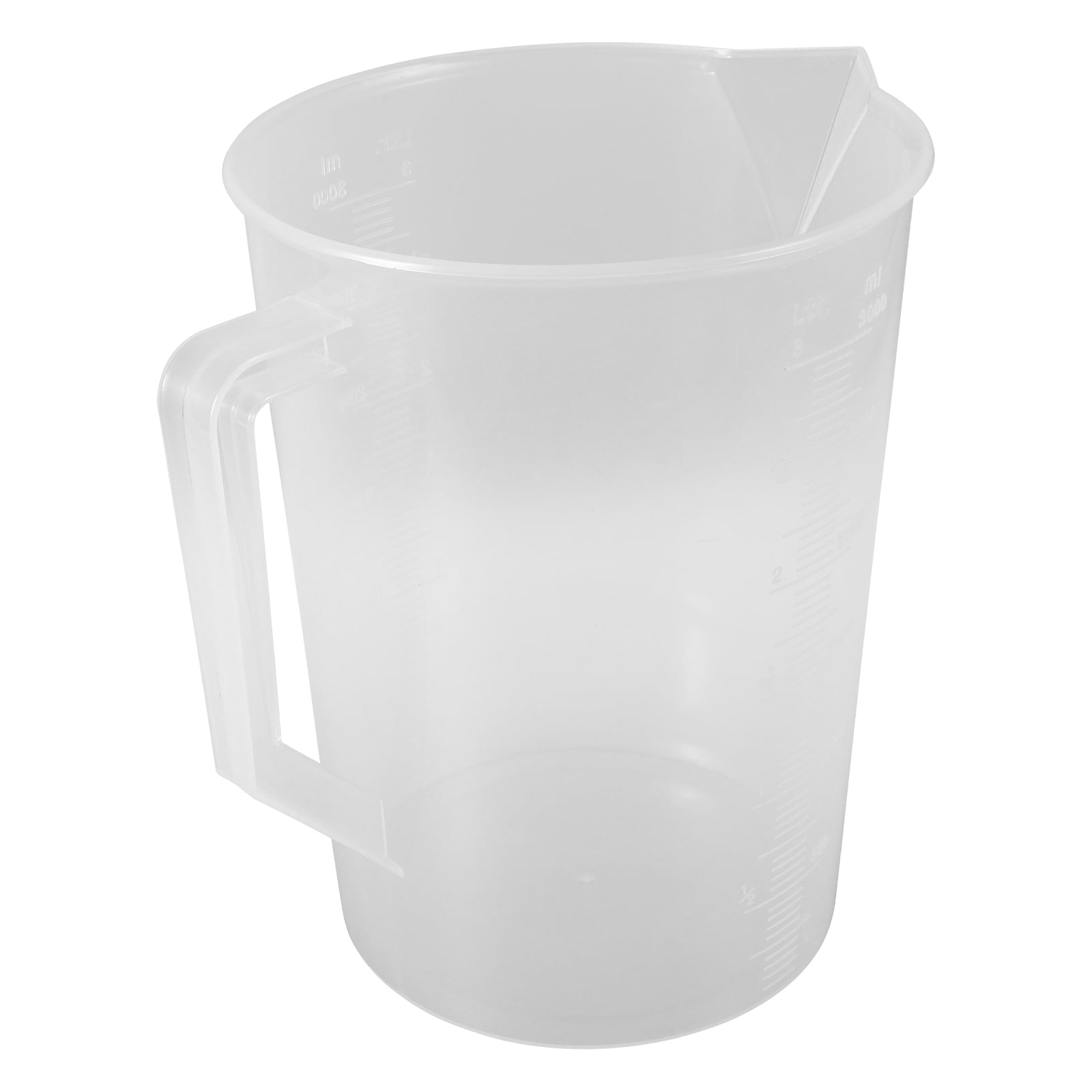 Masteelf Large Capacity 3000ml Plastic Measuring Cup With Clear Graduations Wide Mouth For Laboratory Kitchen Measurements Oil Measuring
