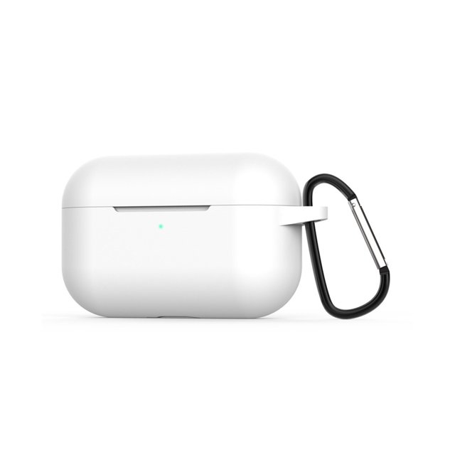 Silicone Mini Wireless Earphone Protective Case Storage Box for Air-Pods Pro 3-White
