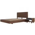 thumbnail image 1 of Nexera Milo 3-Piece Floating Platform Bedroom Set, Brown, Queen, 1 of 7