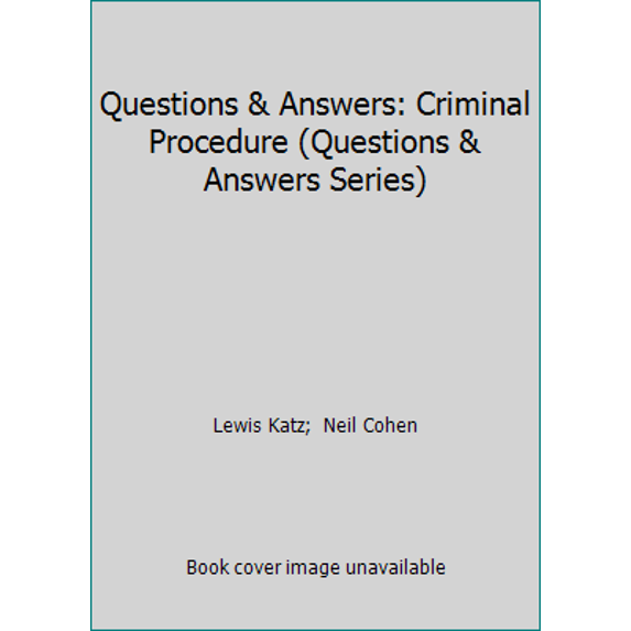 Pre-Owned Questions & Answers: Criminal Procedure (Questions & Answers Series) (Paperback) 1422417441 9781422417447