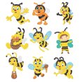 thumbnail image 2 of Cuadros Decorativos Pegatinas de pintura de diamantes de piezas para niños Kits de Wdftyju patrón de abeja 5D hechos a mano DIY 9 unidades, 2 of 4