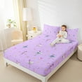 thumbnail image 4 of Feelyou Dreamy Ballet Princess Full Size Sheets, Cute Cartoon Stars Flower Bed Sheets, Teens Girls Women Sheet Sets, Lightweight Room Decor, 4 Pieces, 4 of 7