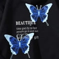 thumbnail image 4 of Mercatoo Kids Boys Girls Letter Butterfly Print Hooded Sweatshirt Toddler Long Sleeve Sport Pullover Autumn 𝐀thletic Clothes, 4 of 5