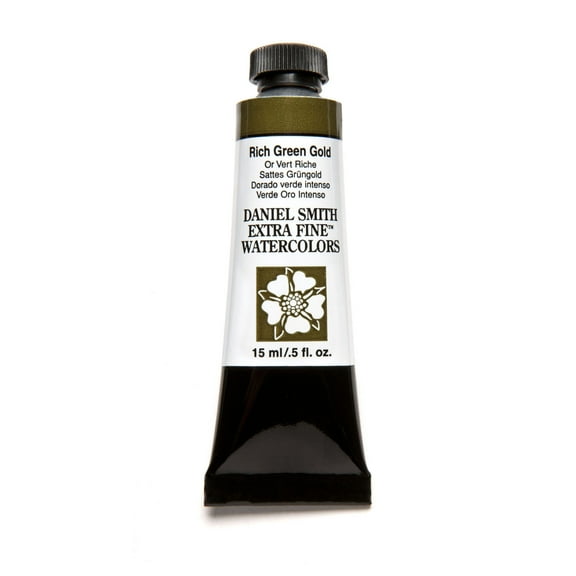 Daniel Smith Extra Fine Watercolor, 15 ml, Rich Green Gold