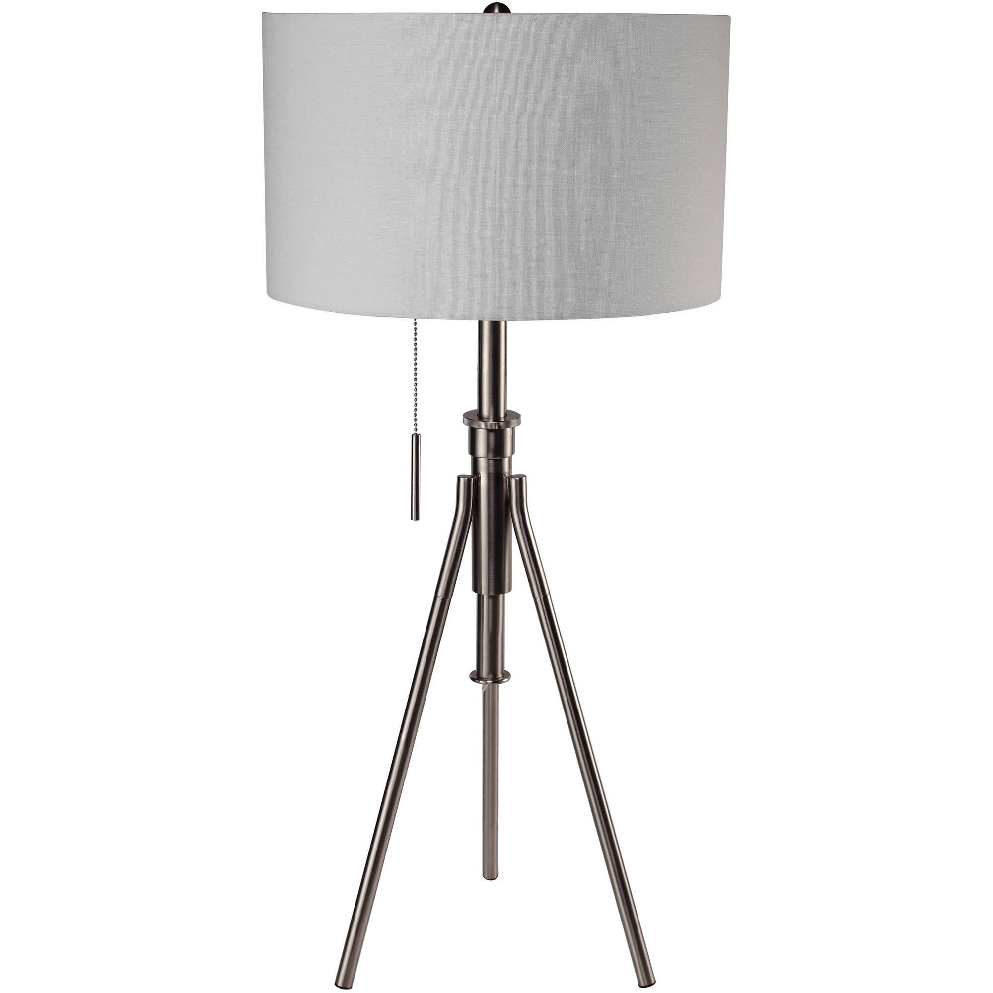 Mid Century Adjule Tripod Table Lamp Silver