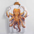 thumbnail image 3 of Octopus in The Mysterious Ocean Women's Short Sleeve Tops Casual Blouses T Shirt, 3 of 6