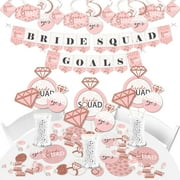 Big Dot of Happiness Bride Squad - Rose Gold Bridal Shower or Bachelorette Party Supplies - Banner Decoration Kit - Fundle Bundle