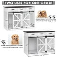 thumbnail image 5 of 2-in-1 Farmhouse Dog Crate Furniture - Wooden Large Dog Kennel with Drawers Storage - Double Doors - Indoor TV Stand - Inner Height: 24 Inches - Ideal for One Big Dog or Two Small Dogs, 5 of 12