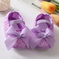 thumbnail image 6 of Gyratedream Infant Baby Girls Sweet Embroidery Soft Soled Princess Shoes with Big Lace Bowknot for 0-18M, 6 of 7