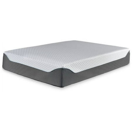 Signature Design by Ashley 14  Elite Plush Green Tea Charcoal Infused Gel Memory Foam Mattress  Queen