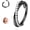 Black, Duo Hoop, 16G/18G, variant on G23 Titanium Nose Rings Hoops - AB/Rainbow/Clear CZ Nose Piercings 16/18/20G Septum Rings Cartilage Helix Rook Tragus Lobe Daith Earrings Body Jewelry for Women Men 6/7/8/9/10/11/12mm