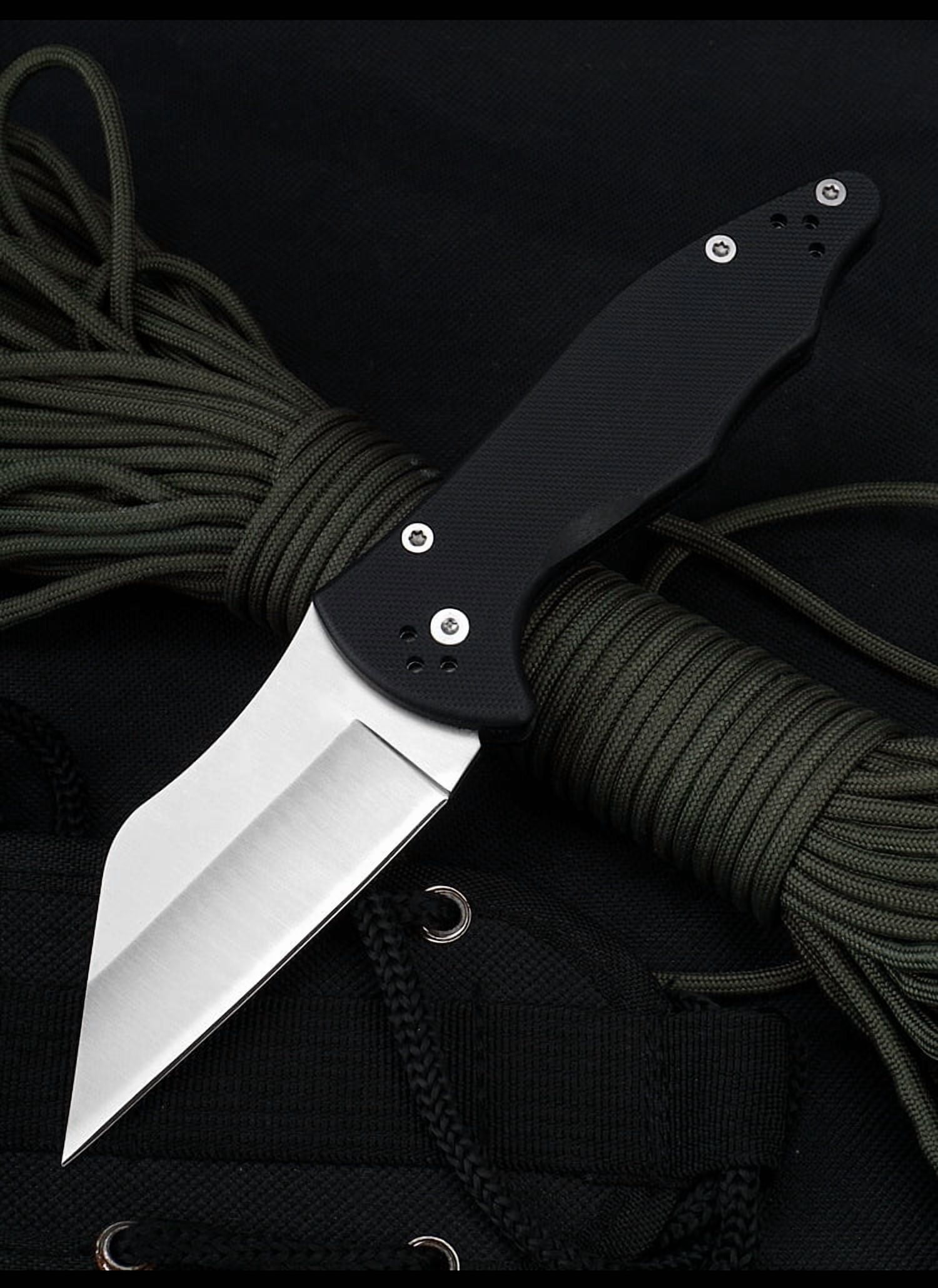 Tactical Survival Hunting Camping Pocket Folding Knife, Blade G10 Handle knives Outdoor EDC Tool