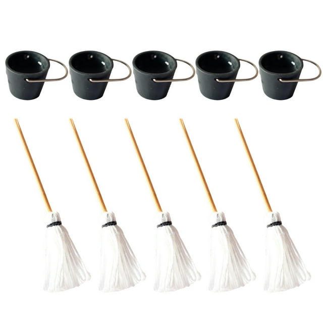 MasteelfCA 5 Sets of Doll House Mops Buckets Miniature Mops Bucket Mini Furniture Model