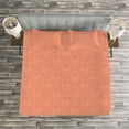 thumbnail image 3 of Ambesonne Peach Quilted Bedspread Set 3 Pcs, Ornate Spring Flower, Queen Size, Peach, 3 of 3