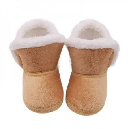 

Winter Baby Boys Girls Boot Winter Infants Warm Shoes Faux fur Girls Baby Booties Leather boots
