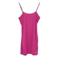 thumbnail image 5 of HJYCHN Solid Slim Fit Off Shoulder Casual Strap Short Dress with Stretch Fabric for Women Bodycon Dress Hot Pink M, 5 of 5