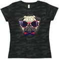 thumbnail image 3 of Inktastic Pug Dog July 4th Patriotic Sunglasses Women's T-Shirt, 3 of 5