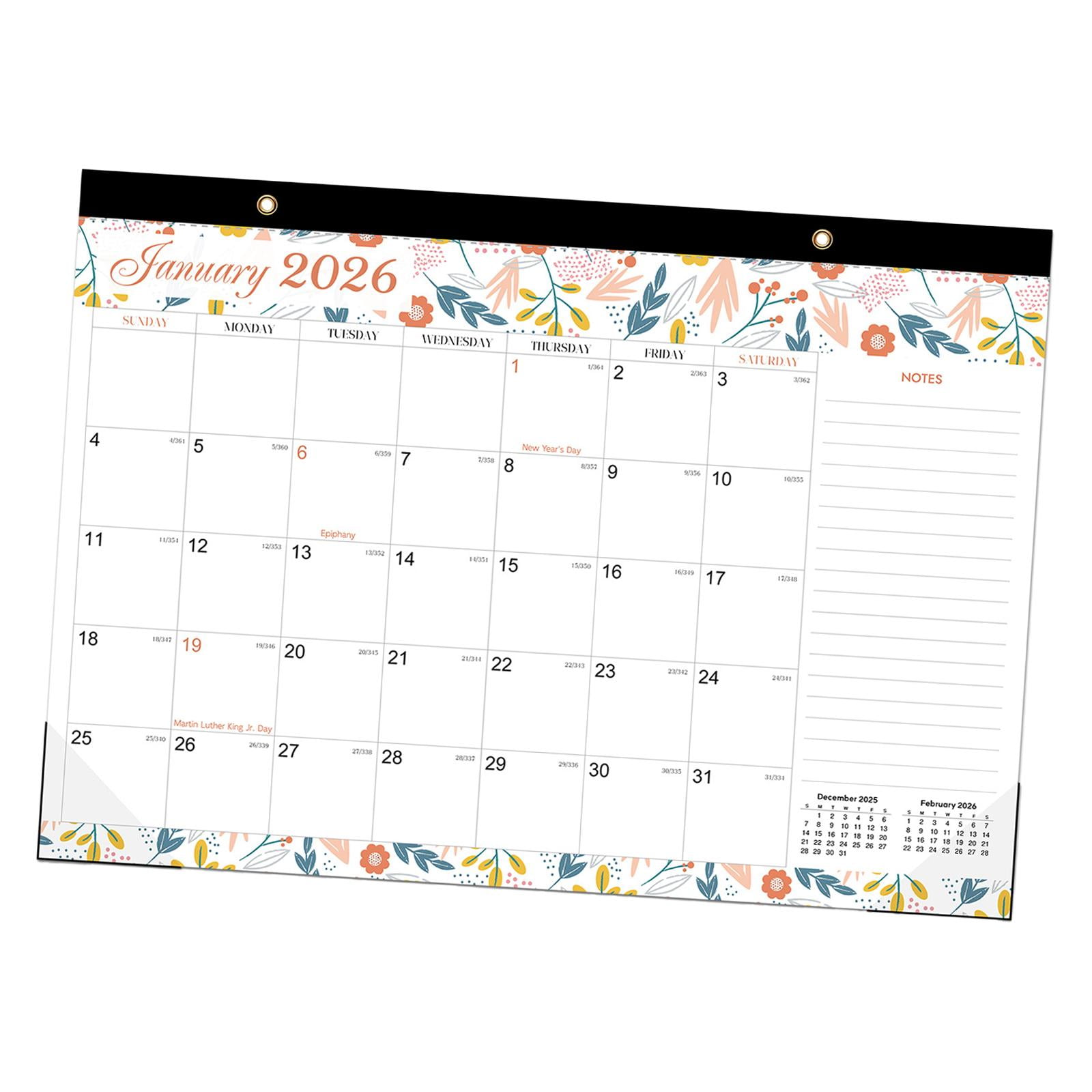 1 Desk Calendar 2026-2027 Monthly Planner with to Do List for Home Office School Tabletop Wall Hanging