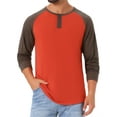 thumbnail image 1 of Camisetas de manga larga Raglan casual para hombres Inspire Chic, estilo béisbol, color rojo, 1 of 6