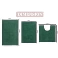 thumbnail image 2 of Home Weavers Luxury Collection 100% Cotton Reversible Bathroom Rug Set Machine Washable Bathroom Rug-17"x24", Bath Rug- 21"x34", U Shaped Contour- 20"x20", Bottle Green Color 3 Piece Bath Rug set, 2 of 5
