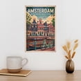 thumbnail image 3 of Retro Amsterdam City Poster Vintage Dutch City Tourism Art for Walls Canvas Poster, 3 of 8