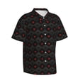 thumbnail image 2 of Daiia Red Poker Hawaiian Shirt for Men Gentle Cotton Regular Short Sleeve Casual-Medium, 2 of 9