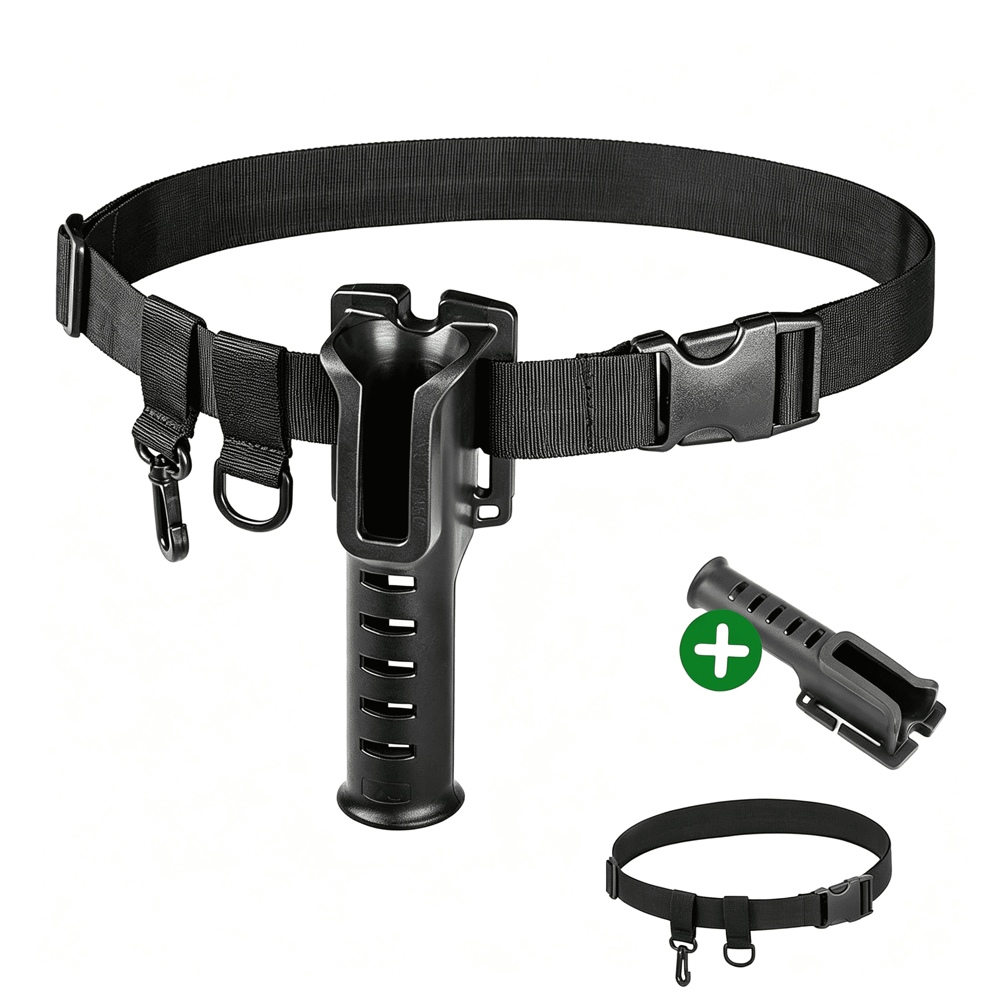 BESTSKY Fishing Rod Holder Belt-Adjustable Waist Wading Belts for Men with Portable Pole Inserter for Spinning Casting Reel Outdoor Surf Kayak Fly Fishing Gear Accessories Wader Strap