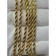 thumbnail image 3 of GKNET Stainless Steel Gold Plated Rope Chain Necklace 4mm Size 16" to 26" Unisex, Men-16", 3 of 6