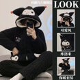 thumbnail image 3 of Pijama de astronauta para niña, conjunto de tres capas de algodón, aislamiento grueso, 2 piezas, ropa de casa, Top y pantalón, Invierno, 3 of 5