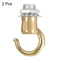 thumbnail image 3 of Uxcell Alloy Ceiling Hook 22mmx28mm for Ceiling Light Plate Champagne Gold 2 Pack, 3 of 5