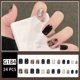 thumbnail image 1 of YKHMYB 24 Piezas Por Caja De Uñas Postizas Floreciente Negro Dulce Arte Fresco Plata Purpurina De Gama Alta Uso Para Enviar Archivos Gao Jiahui unisex, 1 of 2