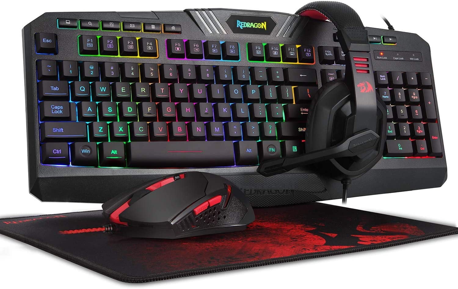 EKF S101 Wired RGB Backlit Gaming Keyboard And Mouse Gaming Mouse Pad ekf-s101-wired-rgb-backlit-gaming-keyboard-and-mouse-gaming-mouse-pad