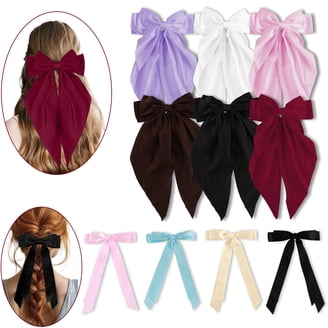 Pack of 2 Hair Bows Clips for Women Girls Large Pink Bow  display picture 3