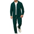 thumbnail image 4 of Men's Casual Athletic Tracksuit 2 Piece Outfits Full Zip Sports Jogging Suits Sets Athletic Running Sweatsuits with Zip Pockets Sports Outfits Sets, 4 of 5