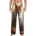 thumbnail image 2 of Picia Mystic Fox With Halo Mens Soft Woven Cotton Elastic Waistband Sleep Pajama Pant Lounge Sleep Pant With Pockets And Drawstring-Large, 2 of 9