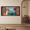 thumbnail image 6 of Lake Boat Window Canvas Wall Art - Nature Scenery Coastal Pictures Landscape Canvas Prints, Horizontal Modern Painting Artwork for Living Room Bedroom, 6 of 7