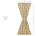 thumbnail image 3 of VHC Brands Dorset, Farmhouse Door Panel Curtain, Floral, Navy, 72x40, 3 of 11