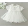 thumbnail image 1 of Baby Girls Baptism Dress Heirloom Christening Gown with Cape Lace Design 24M, 1 of 4