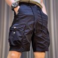 thumbnail image 2 of Pantalones cortos cargo para hombre con cremallera y botones para senderismo, nuevos pantalones cortos elásticos, elegantes, vintage, hermosos y populares para el verano Y2k, 2 of 4