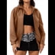 thumbnail image 3 of Chaquetas de Holgadas de Larga con Solapa para Mujer, Moda Otoño 2025, Ropa de Invierno. Camello M, 3 of 10