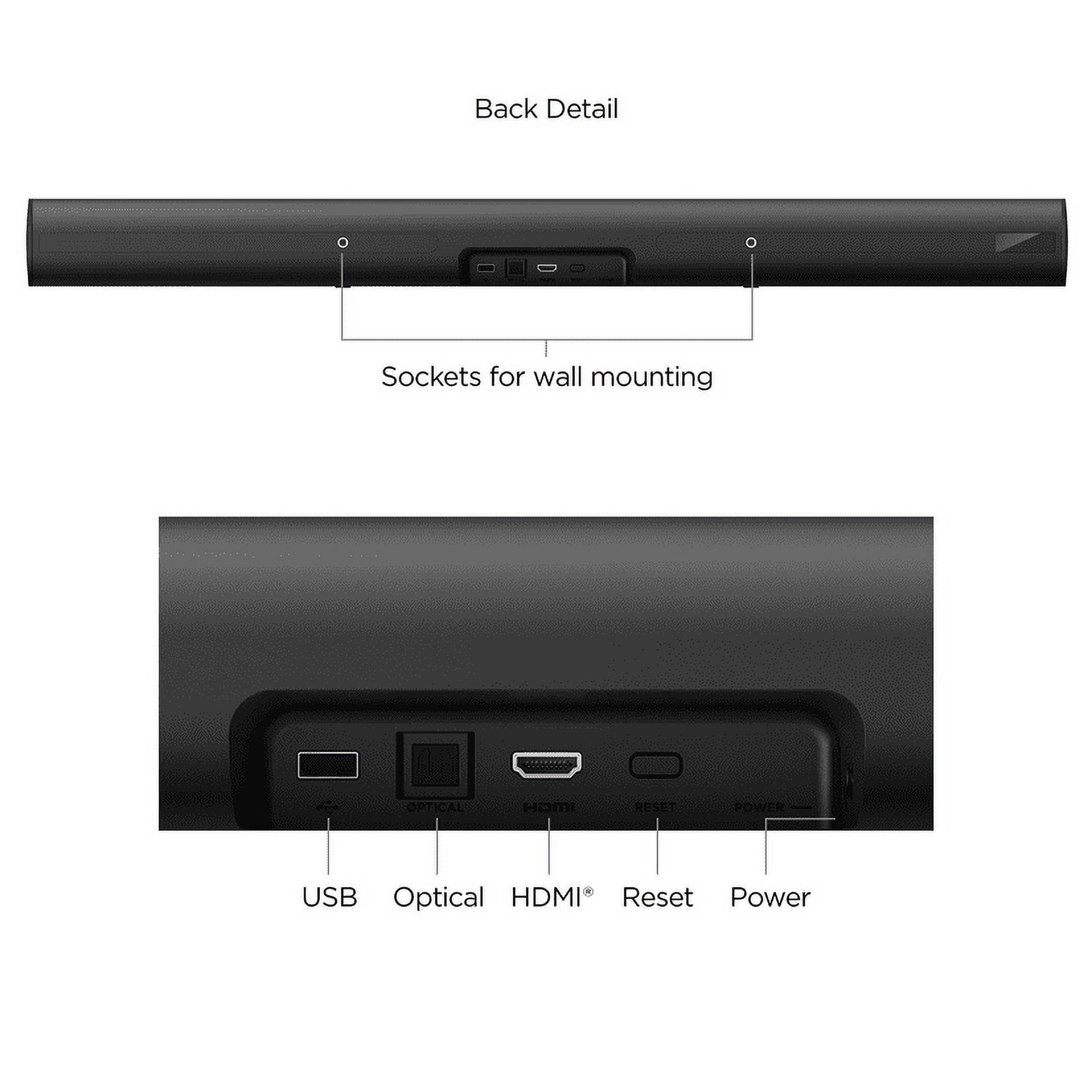 NEW - onn. Roku Smart Soundbar with Built-in 4K Streaming Media Player - image 3 of 12