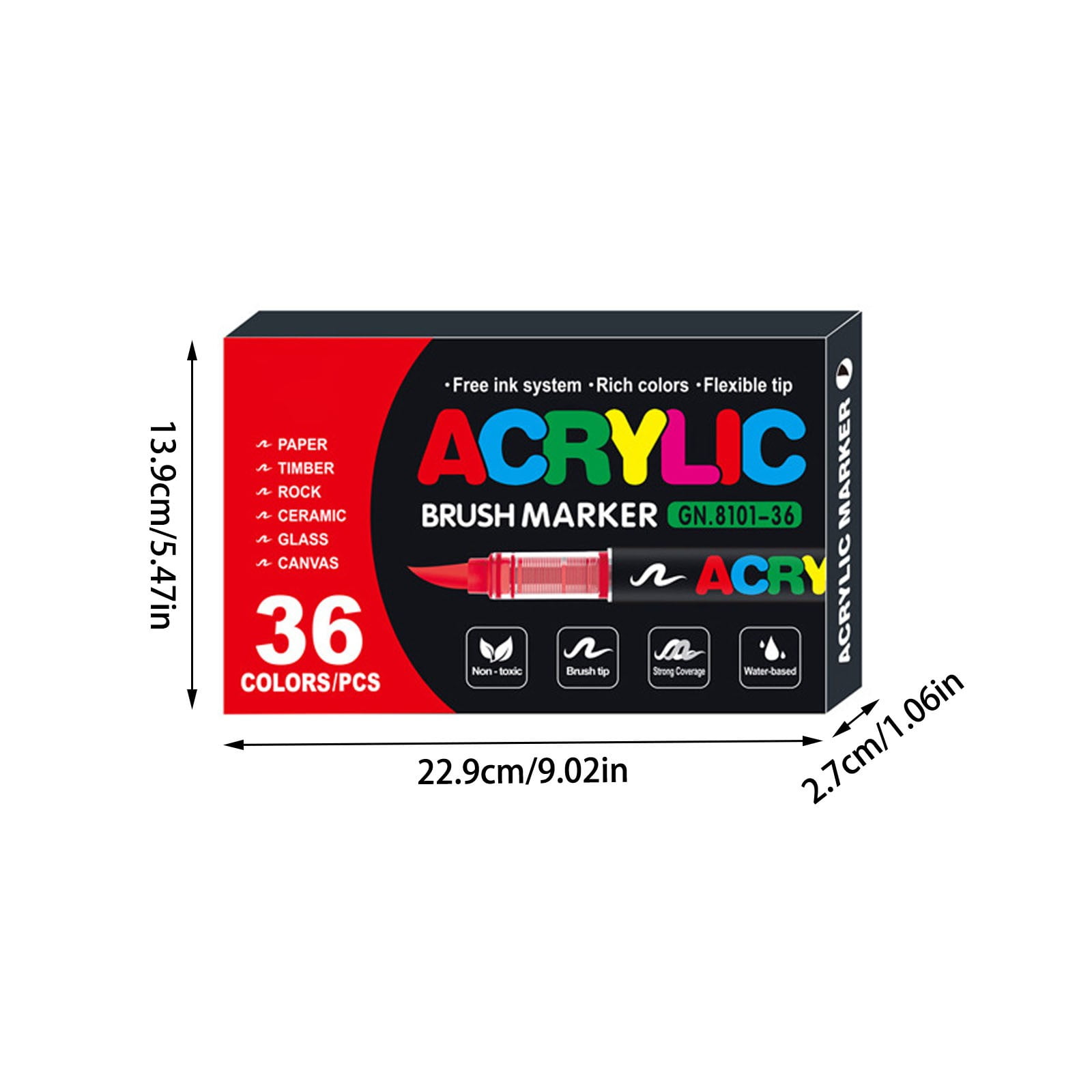 Stellaya Acrylic Markers for Coloring Books Liquid Paint Markers for Adults Smooth 2ML Tip Versatile Set for Art Projects and Lettering
