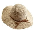 thumbnail image 2 of Christmas Summer Short Sleeve Beach Foldable Sun Hats for Women Beige Hat Fisherman's Large Brim Folding Women's Sunblock, 2 of 3