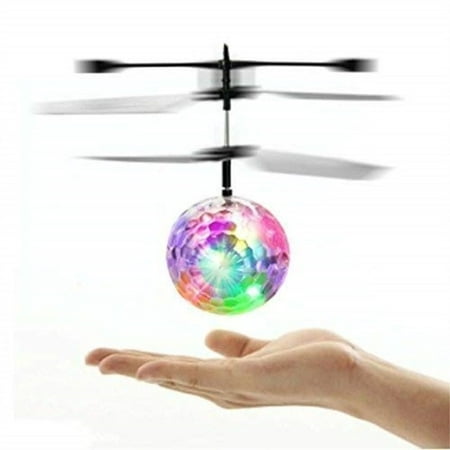 Mini RC Flying Magic Fun Illuminated Ball - RC Infrared Induction USB Helicopter Ball with Built-in Shinning LED Lighting for