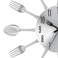 thumbnail image 4 of Tableware Wall Clock 12 Inch - Silver, 4 of 4