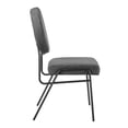 thumbnail image 3 of Craft Upholstered Fabric Dining Side Chairs in Black Charcoal, 3 of 9