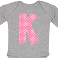 thumbnail image 4 of Inktastic Pink and White Polka Dots Letter K Boys or Girls Long Sleeve Baby Bodysuit, 4 of 5