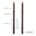 thumbnail image 3 of Professional Black Bamboo Dizi Flute Traditional Handmade Chinese Musical Woodwind Instrument Key of D Study Level, 3 of 5
